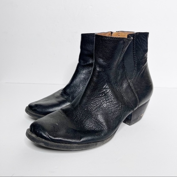 Vintage Nine West Heeled Ankle Booties Black Leather Size 9.5 Women’s - Picture 2 of 5